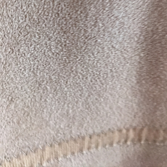 Camel faux suede winter coat faux fur lined sz M/L - Picture 7 of 13